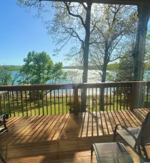 Lakefront view from porch